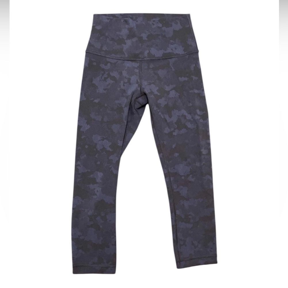 Lululemon Wunder Under Crop High Rise 21'' Women's Size (4) Camo Midnight Navy